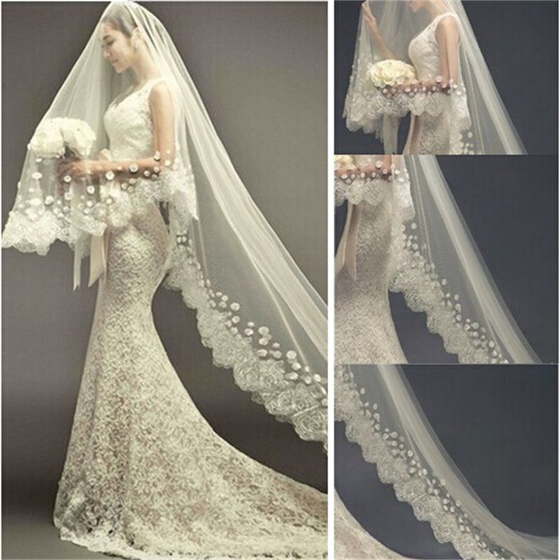 wedding veil long train