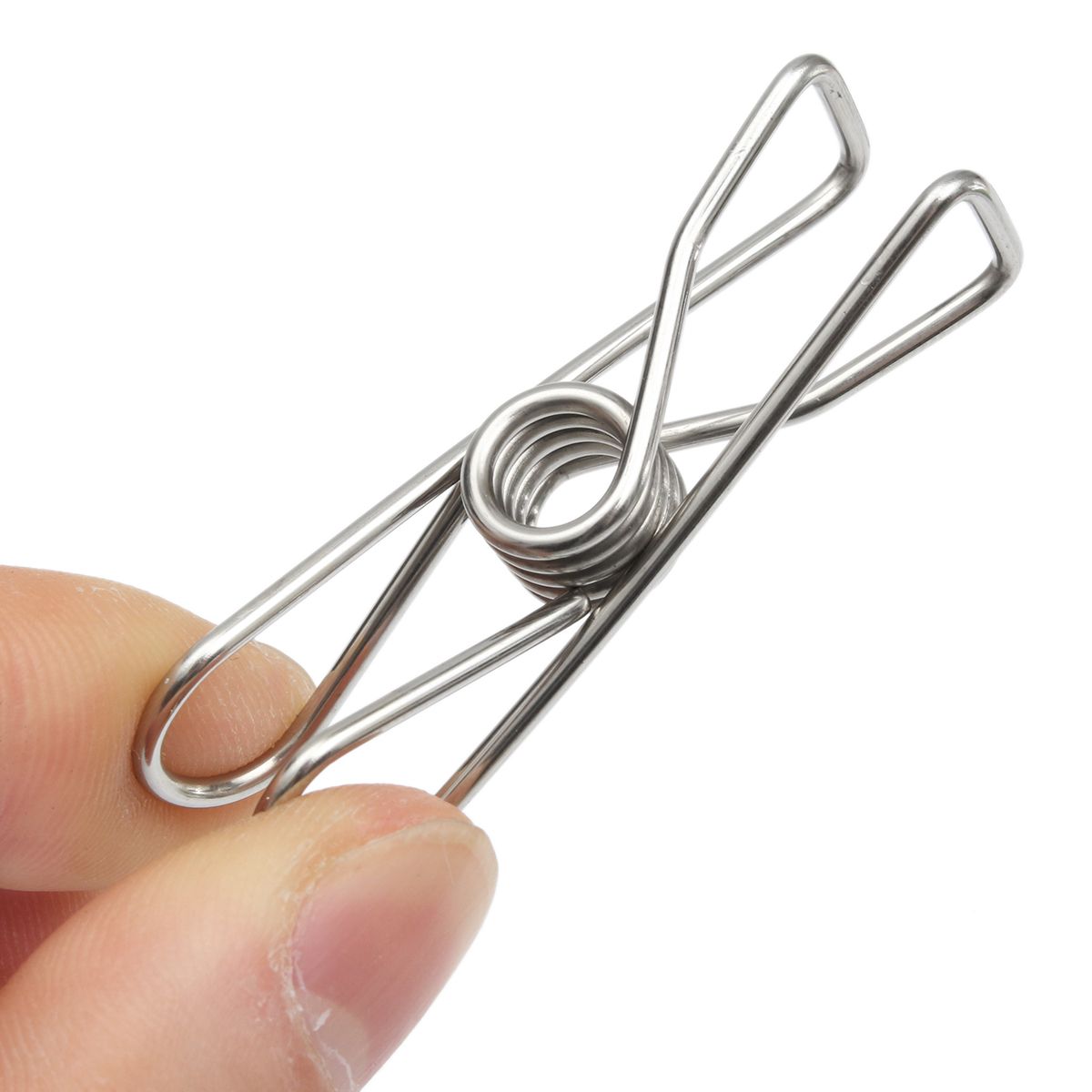 Mollette in metallo in acciaio INOX Wishfive clip gancio per biancheria calzini asciugamano foglio confezione da pezzi 