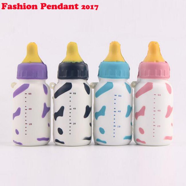 10cm Baby Bottle Pillow Plush Toy Keychain Doll Birthday Gift