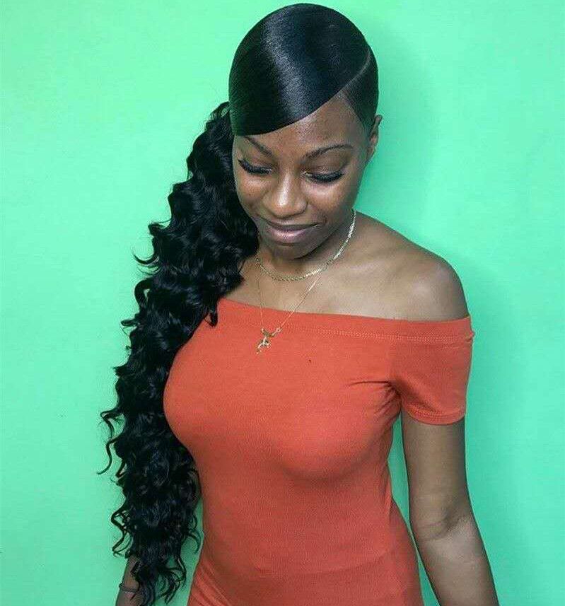 Brazilian Deep Wave Human Hair Ponytail Extensions Natural Black 10 24inch Clip In Pony Tail Hairpieces For Black Women Hair Ponytail Extensions Hair