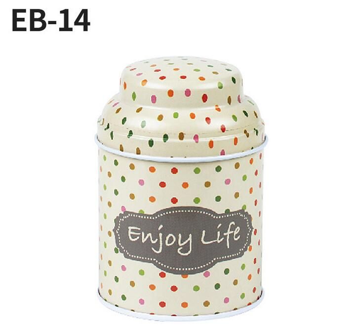 8 Pattern Flower Metal Sugar Coffee Tea Tin Jar Container Candy Sealed Cans Box