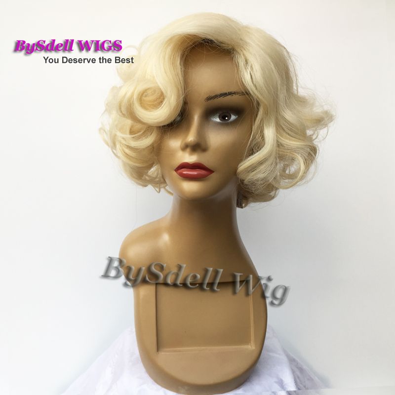Wigiss Female Marilyn Monroe Cosplay Wig Young Glamorours Light