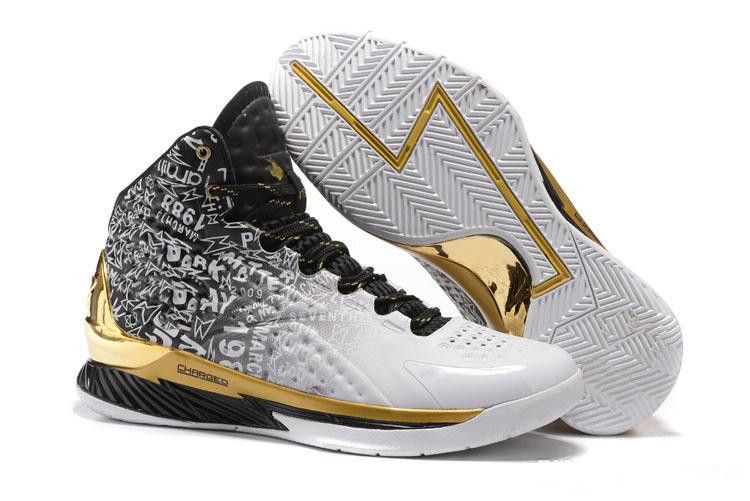 curry 1 white and gold