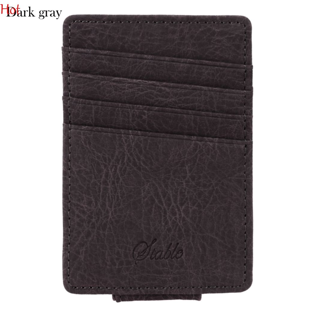 Wallet For Men Short Term Business Money Clip PU Leather Double Fold Pursey  Light Luxury Open Card Holders Billeteras De Hombre - AliExpress