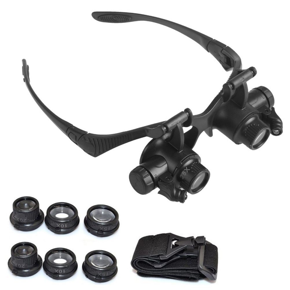 Compra Hot 10x 15x 20x 25x Lupa Luces Double LED Luces De Ojos Lente Lupa  Lupa Joyero Reloj Herramientas De Reparación Barato | Entrega Rápida Y  Calidad | Es.Dhgate
