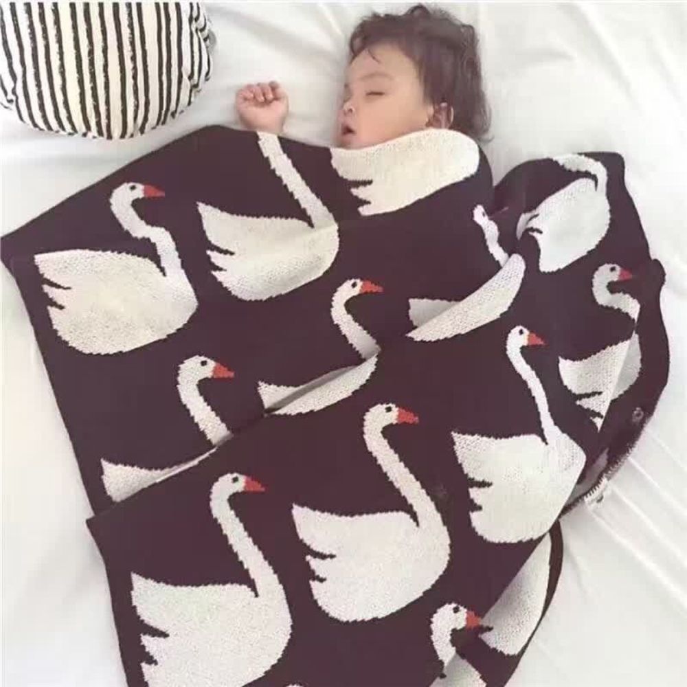swan swaddle blanket