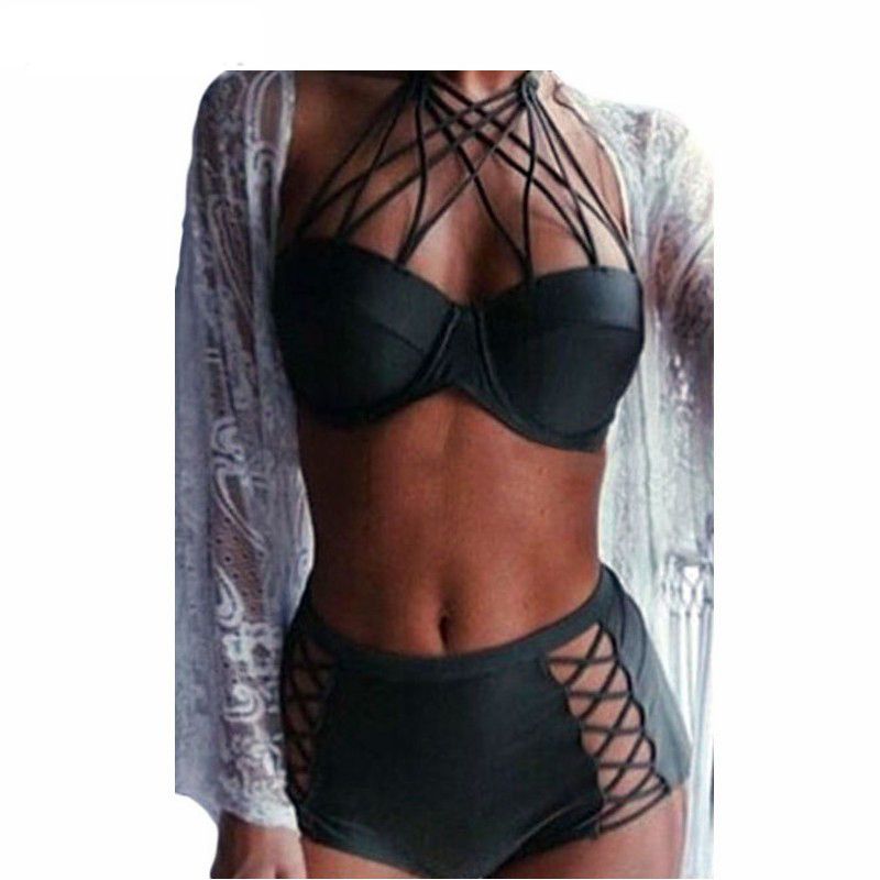 olive green push up bikini