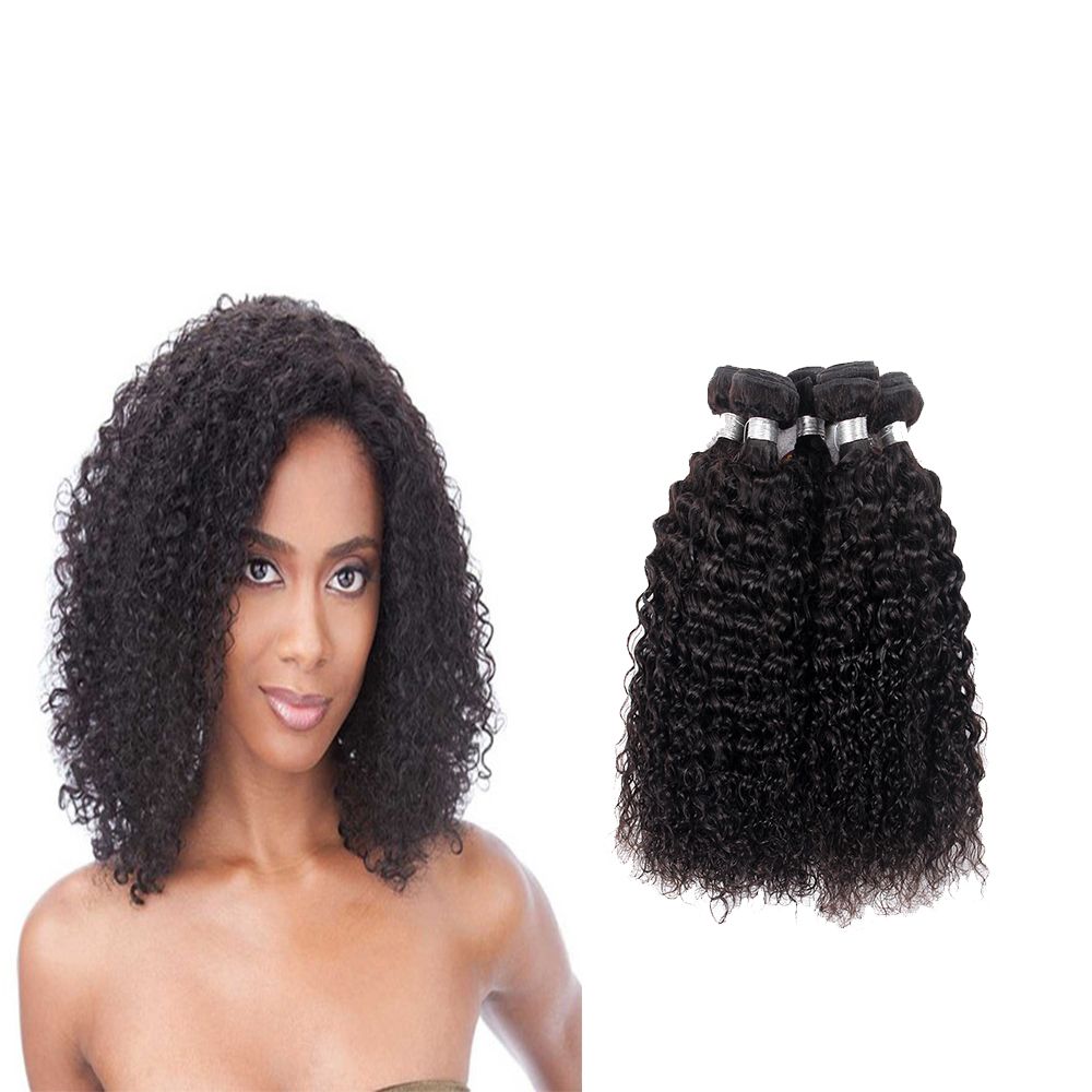 Brazilian Afro Kinky Curly Hair Bundles Remy Human Hair Weave 3 Or