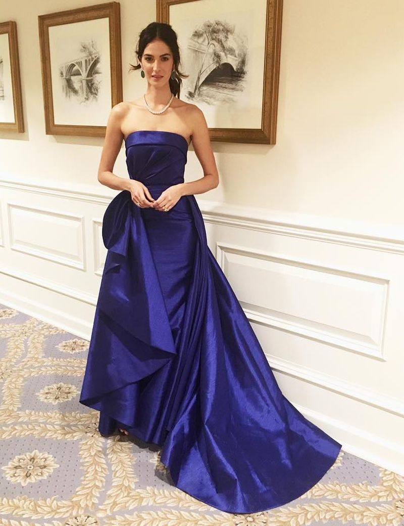 straight evening gowns