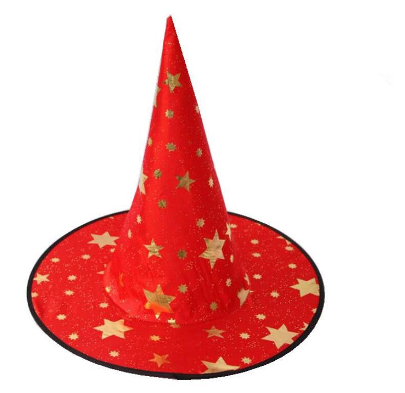Adult Women Men Witch Hats For Halloween Costume Accessory Stars Printed Cap US Adult Women Men Witch Hats For Halloween Costume Accessory Stars Printed Cap US