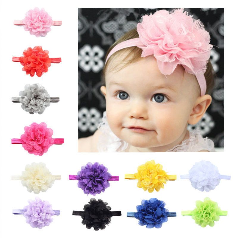baby hair headbands accessories elastic girl yellow bird yellow flower