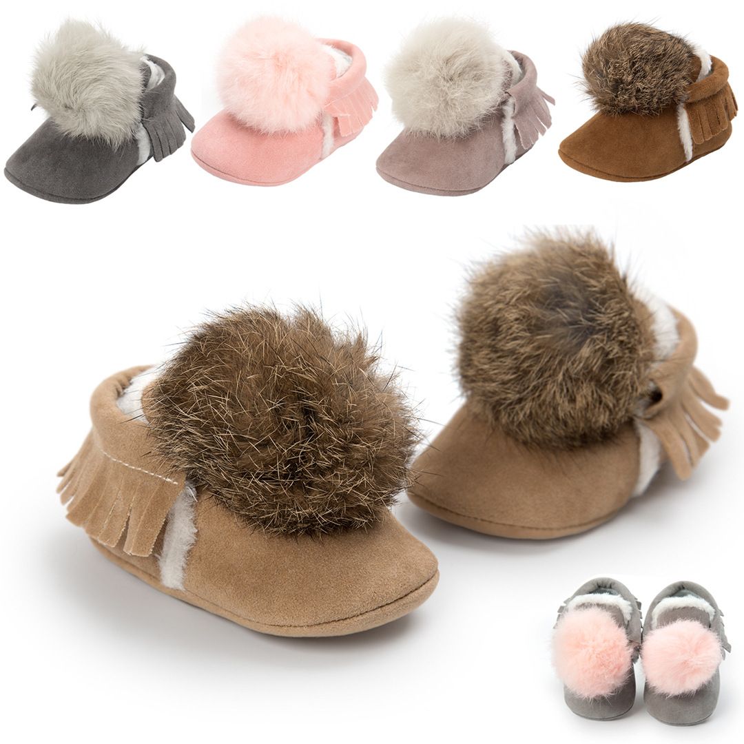 baby fur moccasins