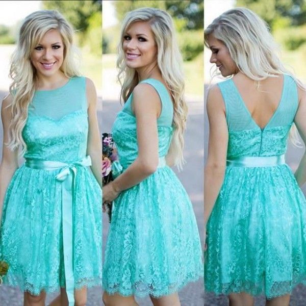 turquoise bridesmaid dresses short