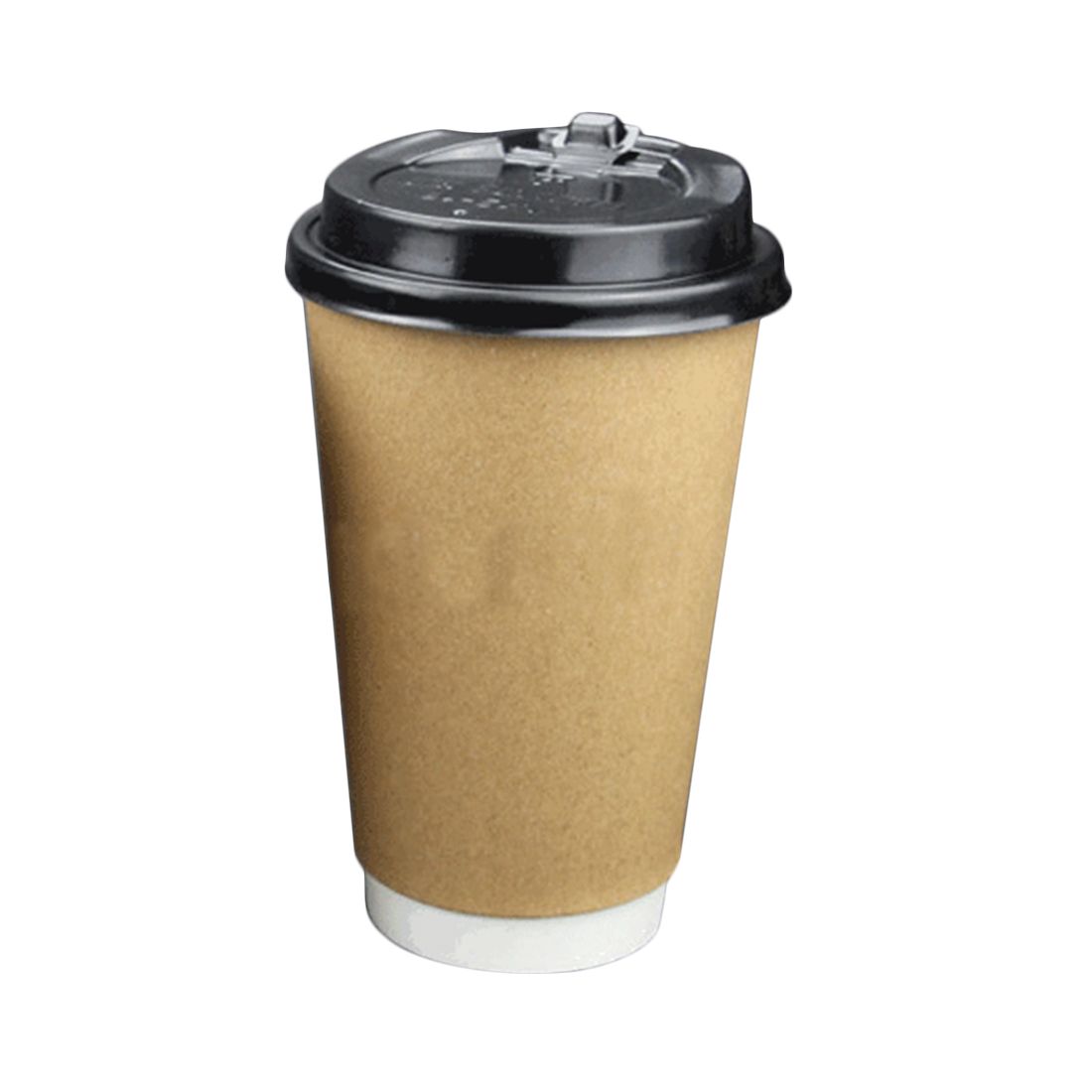 2021 Wholesale Disposable Double Layer Kraft Paper Coffee Cups Drinking