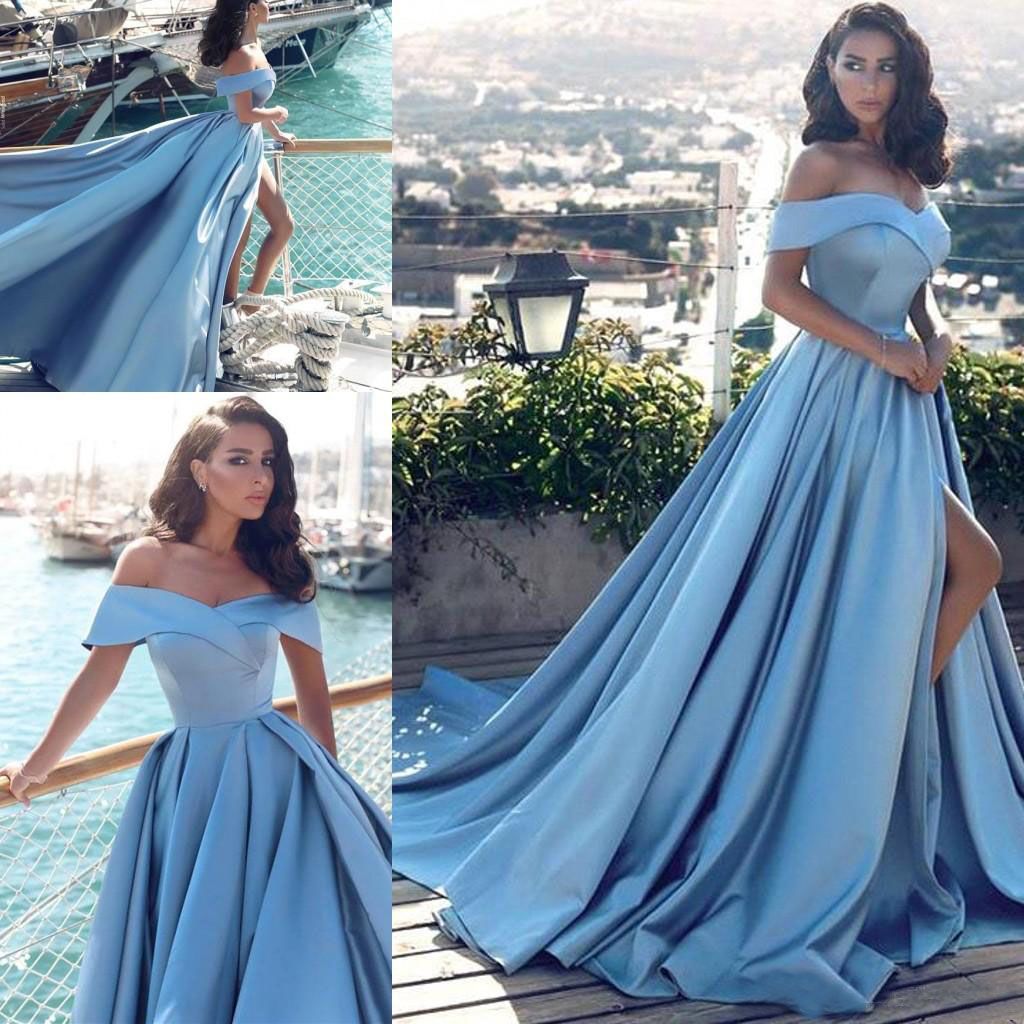 sky blue prom dresses 2018