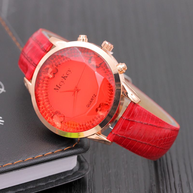 crystal glass watch