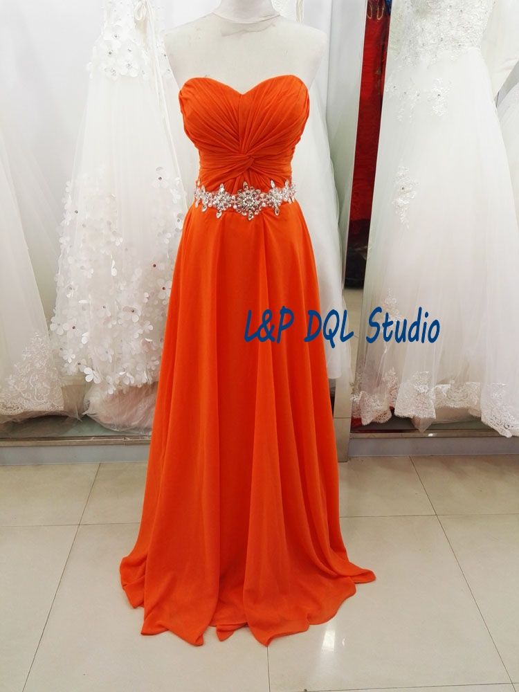 cheap orange bridesmaid dresses