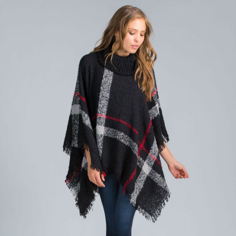 plus size poncho sweater