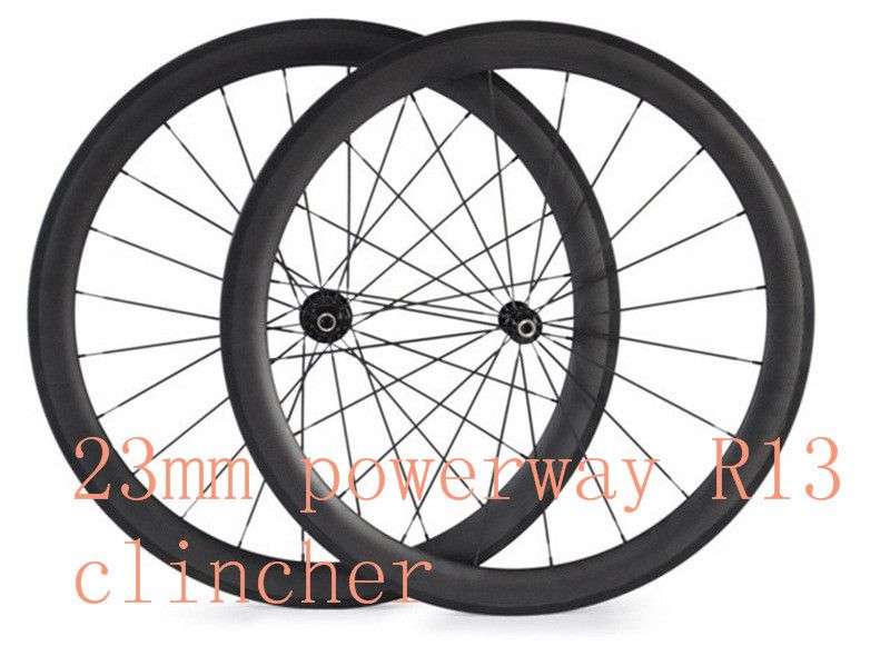 Bicycle Carbon Wheels R13 Hub 50mm Clincher Tubular 23mm Width Bike Wheels 700C