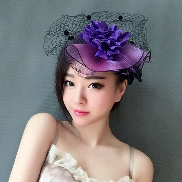 Woman Headdress Hair Purple Feather 