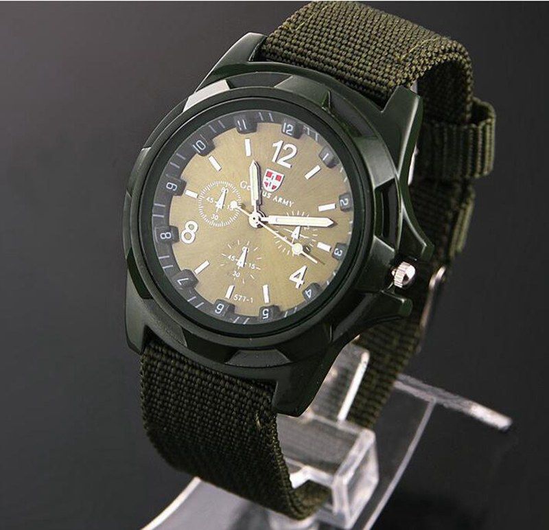 military style wrist watch