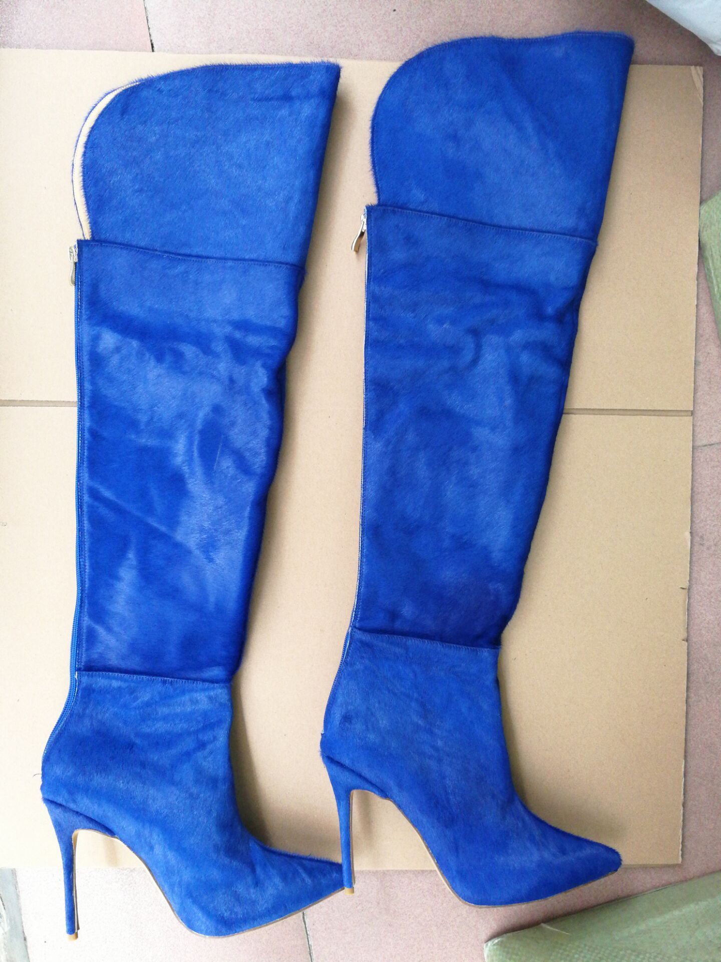 royal blue knee boots