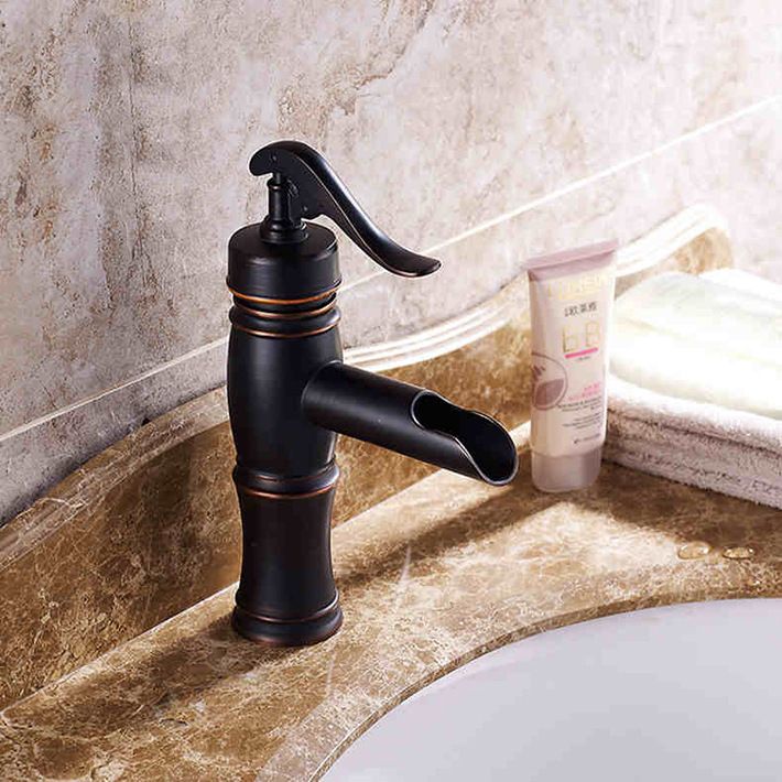 2019 Perfect Bamboo Oil Rubbed Bronze Black Finish Bathroom Basin