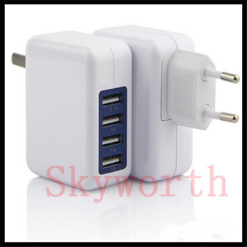 3.1A 15W High Speed 4 Port USB Wall Charger Portable Travel Charger Power Adapter Folding Plug For IPhone 7 6s Plus IPad Power Bank Led Pink Power 3.1A 15W High Speed 4 Port USB Wall Charger Portable Travel Charger Power Adapter Folding Plug For IPhone 7 6s Plus IPad Power Bank Led Pink Power