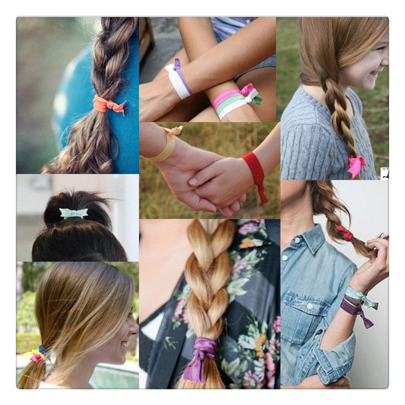 2019 High Quality Hair Ties Brands Fold Over Elastic Hair Band Foe