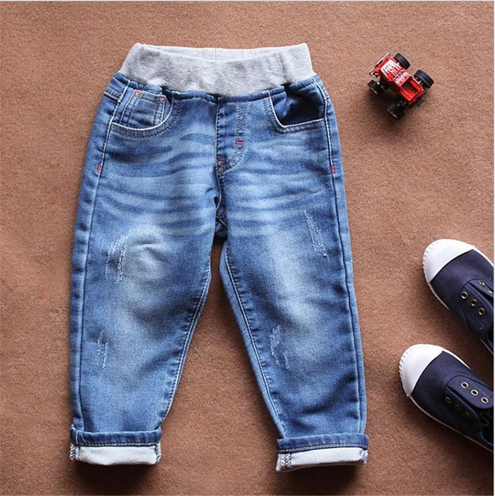 Childrens Jean Trousers Baby Jeans Baby Cotton Elastic Medium And Small ...