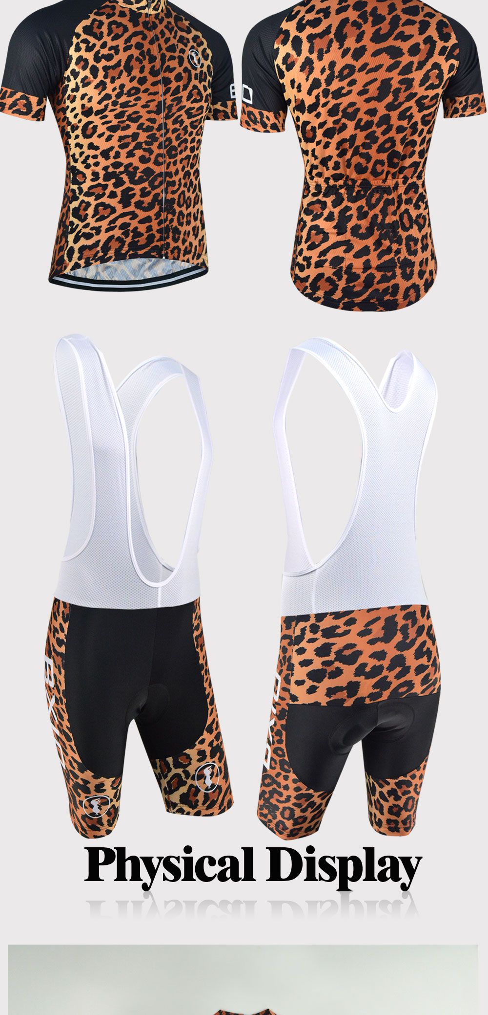 leopard print cycling kit