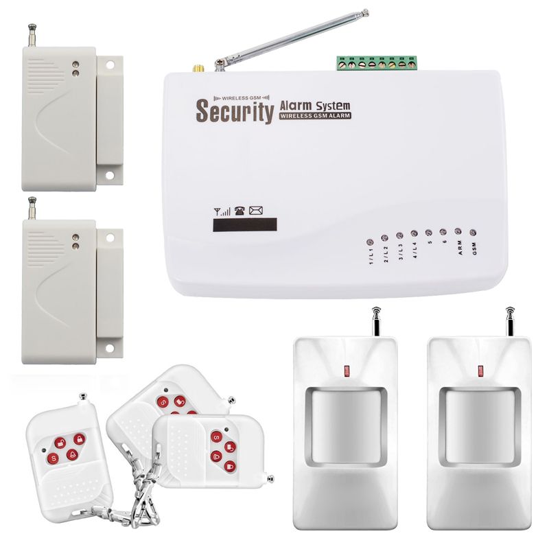 Wireless GSM SMS Home Security Burglar House Fire Alarm System Auto Dialer US 