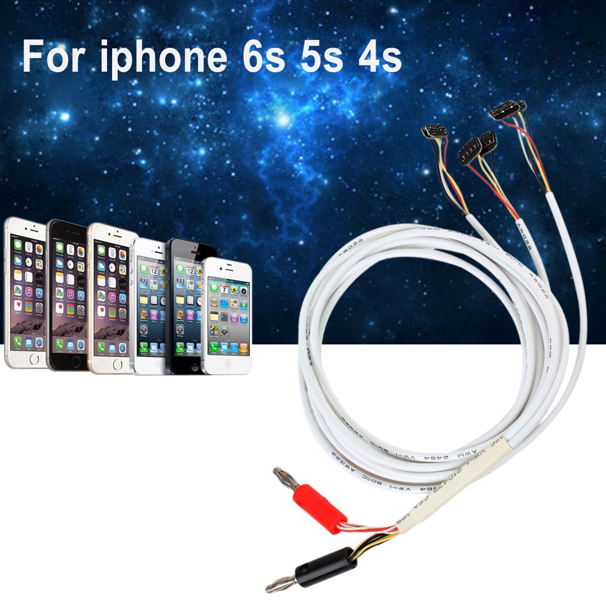 2 Cables Corriente DC 7 en 1 Test Compatible iPhone 5 6 7 Móvil Inteligente