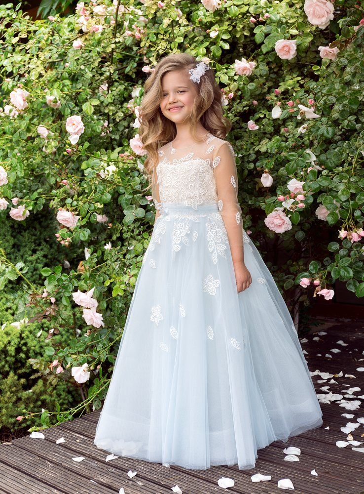 Details about   New Chinese Style Flower Girls Princess Party Flower Birthday Elegant Dress ZG9