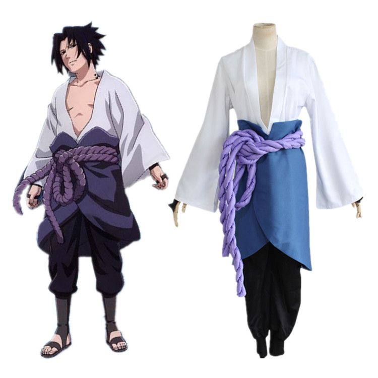 made Naruto Sasuke Uchiha 6 generation cosplay custome 5 pieces Custom