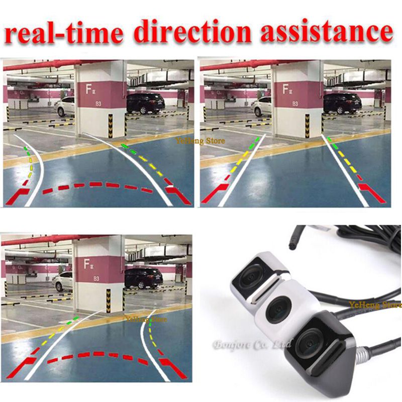 Premium Universal Wedge Reverse Camera with Dynamic Parking Lines Premium Universal Wedge Reverse Camera with Dynamic Parking Lines