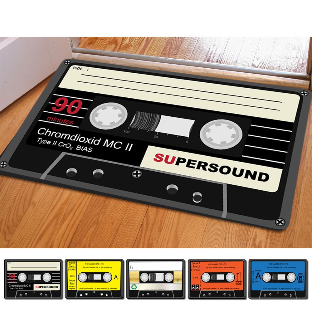 Cool Funny Personalize Magnetic Tape Shape Doormat Outdoor Indoor Non Slip Rug Carpet Floor Mat Home Room Decor Commercial Flooring Installation