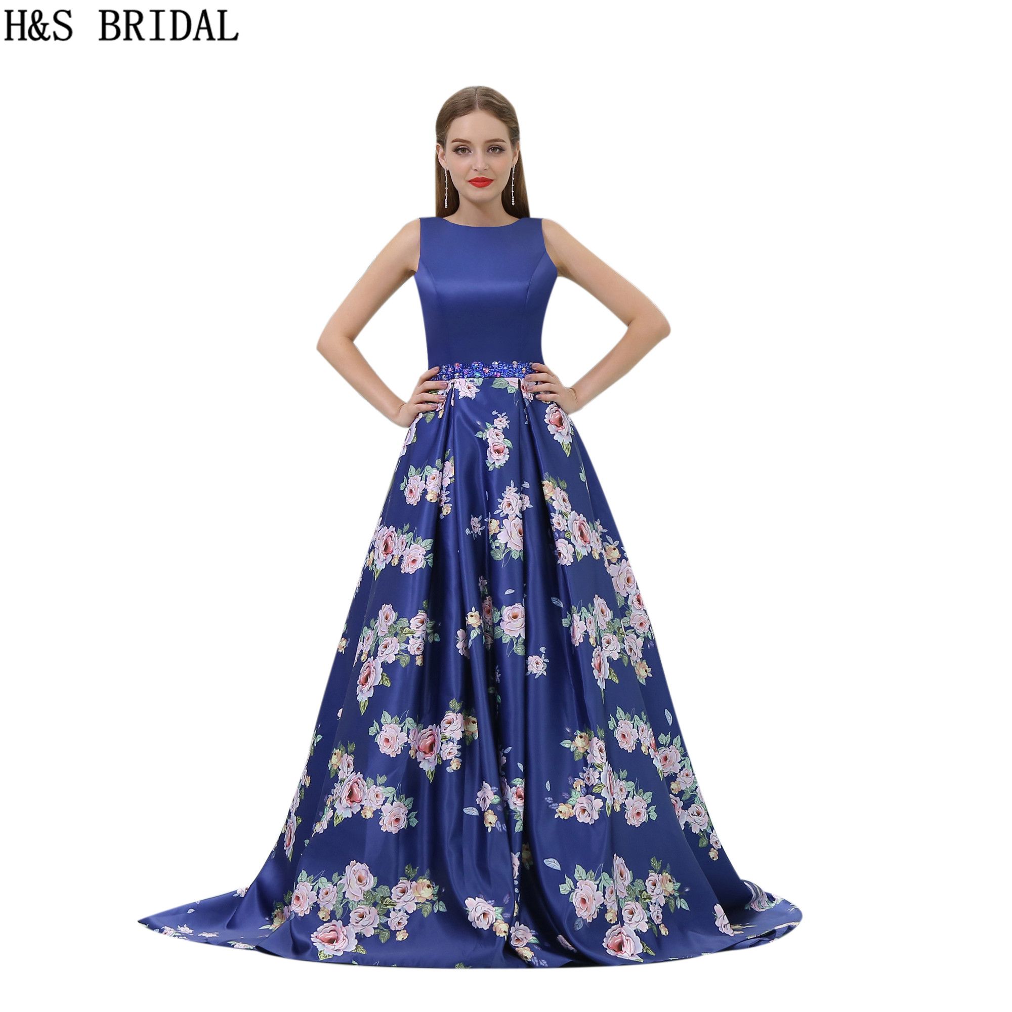 printed long gown