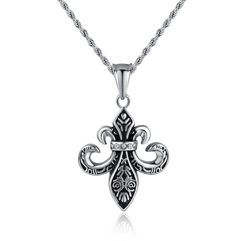 Satin Al Erkek Kolye Antik Paslanmaz Celik Vintage Fleur De Lis Kolye Kolye Gumus Ton Erkekler Taki Ile 24 Zincir Pn 155 Tl28 77 Dhgate Comda