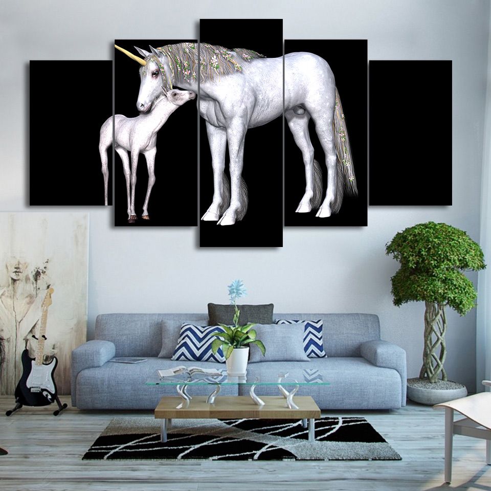 Grosshandel Set Gerahmt Printed Abstrakt White Horse Poster Zuhause Wand Dekor Leinwandbild Kunst Hd Malerei Werke Drucken Von Solutionwinni 30 53 Auf De Dhgate Com Dhgate