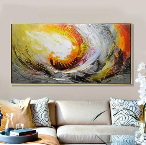 2020 Warm Color Palette Knife Hand Painted Modern Abstract Oil - Warm Colors Wall Art 2020 Warm Color Palette Knife Hand Painted Modern Abstract Oil - Warm Colors Wall Art