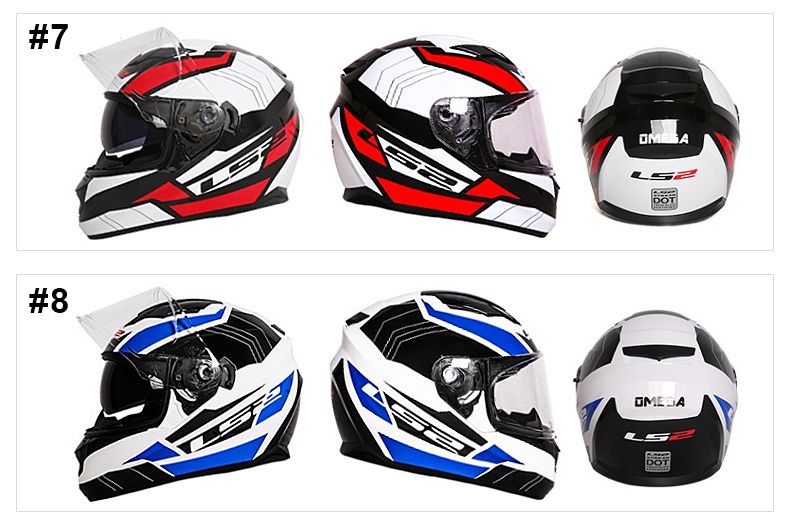 LS2 Ff328 Full Face Motorcycle Helmet Man Women Racing Moto Helmets With Dual Lens DOT Approved