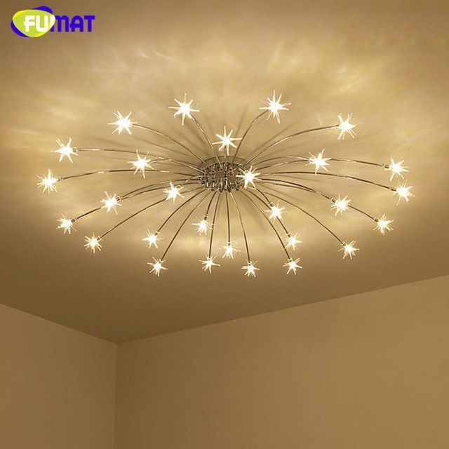 2019 Fumat Modern Round G4 Led Crystal Glass Stars Ceiling Lights