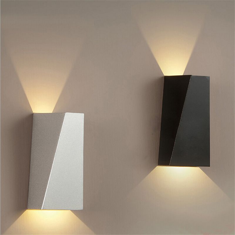 2019 10w Led Modern Light Up Down Wall Lamp Square Spot Light Sconce Lighting Home Indoor Wall Lights Outdoor Waterproof Wall Lamps Black White From