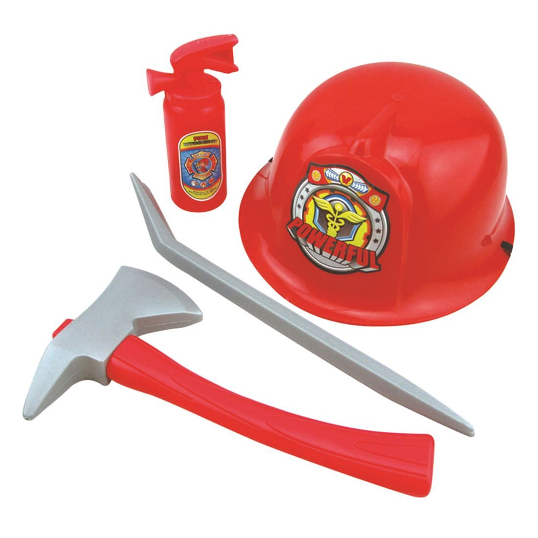Simulation Fireman Plastic Hatchet Axe Firefighter Hat Cap Kids Cospaly Toy