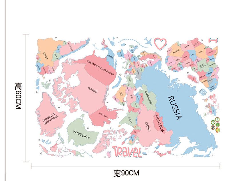 Colored Letters World Map Diy Vinyl Wall Stickers Kids Love Home Decor Office Art Decals Creative Wallpaper Decoration Tree Wall Stickers For Bedrooms Unique Wall Decals From Fahome 2 38 Dhgate Com