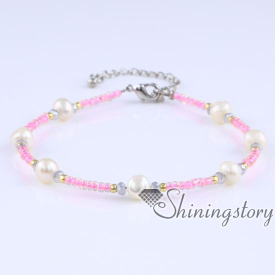 Bracelet de cheville avec perles I Bracelet de cheville avec perles d/'eau douce véritables I Bracelet de cheville pour femmes