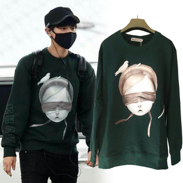 moletom com capuz chanyeol exo
