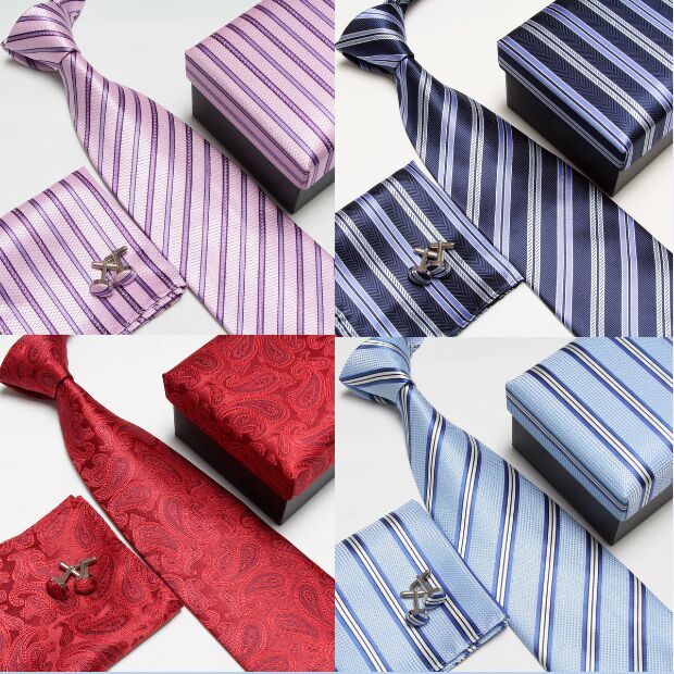 Corbata Conjunto Corbata Gemelos De Bolsillo es 145 * 9cm Para Regalo Corbata De Negocios Del Día Del Padre Con Caja De 5,45 € |