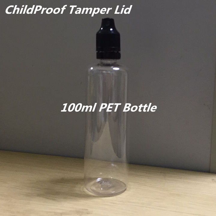 2020 Tamper Evident Seal And Childproof Caps 100ml PET Plastic Dropper